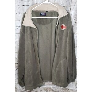BasiX Lifestyle Mens' XL Olive Green & Beige Fleece jacket‎ Georgia at Main 1937